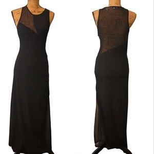 Topshop Bodycon Ribbed Sheer Sleeveless Maxi Dress